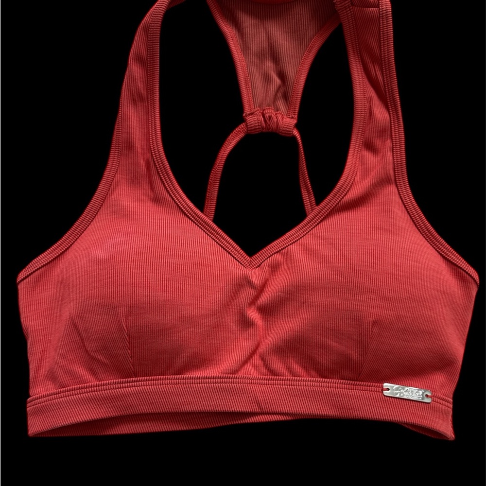 NEW Women's BOMBSHELL SPORTSWEAR Sunrise Red L Sports Bra